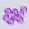 Transparent Acrylic Beads, Faceted, Rondelle, Dark Violet, 8x5mm, Hole: 1.4mm, about 2700pcs/500g