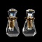 Natural Quartz Crystal Perfume Bottle Pendants, with Golden Tone Stainless Steel Findings, Essentail Oil Diffuser Charm, for Jewelry Making, 34~35x16.5x11~14mm, Hole: 1.6mm