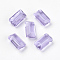 K9 Glass, Imitation Austrian Crystal Beads, Grade AAA, Faceted, Rectangle, Lilac, 6x12x5mm, Hole: 0.7~0.9mm