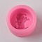 Food Grade DIY Silicone Molds, Fondant Molds, Baking Molds, Chocolate, Candy, Biscuits, Soap Making, Father Christmas with Sleigh, Pink, 70x42mm, Inner Diameter: 55mm