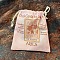 Tarot Card Storage Bag, Canvas Cloth Tarot Drawstring Bags, Rectangle with Constellation Pattern, Aries, 18x13cm