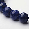 Natural Lapis Lazuli Beaded Stretch Bracelet X-BJEW-F203-06-2