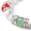 Natural Green Aventurine & Howlite & Mashan Jade Stretch Bracelet BJEW-TA00149-6