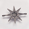 Brass Micro Pave Cubic Zirconia Links LS-ZIRC-P049-17B-2