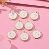 Golden Plated Alloy Charms X-ENAM-S118-01G-5