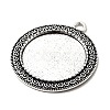 Tibetan Style Alloy Pendant Cabochon Settings LS-TIBEP-N003-52AS-3