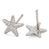 Non-Tarnish Starfish 304 Stainless Steel Ear Studs for Women EJEW-P291-02P-2