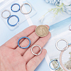 WADORN 8Pcs 4 Styles Titanium Alloy Split Key Rings FIND-WR0010-05A-3