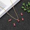 Transparent Glass Charms X-GLAA-T007-13F-6