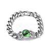 Eye 201/304 Stainless Steel Link Bracelets BJEW-F522-02P-02-4