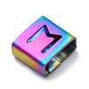 Ion Plating(IP) 304 Stainless Steel Square Slide Charms STAS-L132-22M-M-2