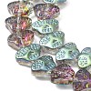 Transparent Electroplate Glass Beads Strands EGLA-F158-HP02-A-3