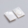 Natural White Shell Mother of Pearl Shell Charms SSHEL-I024-05-3