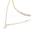 2Pcs 2 Style Rectangle with Good Luck Pendant Necklaces Set NJEW-JN04009-4