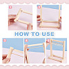 AHADEMAKER 1 Set Wood Doll Garment Rack Sets DJEW-GA0001-37-3