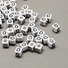 Large Hole Acrylic Letter European Beads SACR-Q103-7mm-01O-1