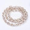 Electroplate Glass Beads Strands EGLA-D015-15x10mm-25-1