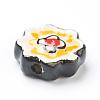 Handmade Porcelain Flower Beads Strands PORC-G006-14B-5