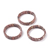 Natural Leopard Skin Jasper Stretch Bracelets BJEW-F406-B14-1