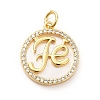 Rack Plating Brass Micro Pave Cubic Zirconia Pendants KK-K270-10G-1