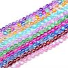 Synthetic Moonstone Beads Strands G-R375-6mm-A-1