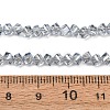 Electroplate Transparent Glass Beads Strands GL-CBA7A17-01A-05-3