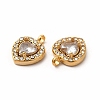 PVD Vacuum Plating 304 Stainless Steel Cubic Zirconia Pendants STAS-A076-02G-4