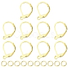 Brass Leverback Earring Findings KK-YW0002-46-1