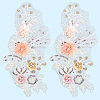 Polyester Embroidery Lace Cloth Patches AJEW-WH20070-079A-7