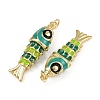 Brass Enamel Pendants X1-KK-L241-23G-01-2