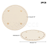 PU Leather Flat Round Bag Bottom FIND-PH0016-001I-2