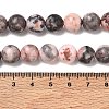 Natural Pink Zebra Jasper Round Bead Strands G-E334-10mm-11-6