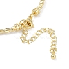 Brass Twisted Chain Bracelet Making KK-U020-14G-3