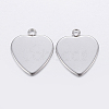 Non-Tarnish 201 Stainless Steel Pendant Cabochon Settings X-STAS-P198-13A-2