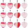 12Pcs Natural Banded Agate/Striped Agate Pendants G-UN0001-03-1