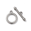 Non-Tarnish 304 Stainless Steel Ring Toggle Clasps STAS-A092-09E-P-1