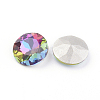 Pointed Back & Back Plated Glass Rhinestone Cabochons RGLA-J012-10mm-001VO-2