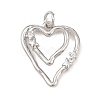 Brass Micro Pave Clear Cubic Zirconia Pendants KK-G544-05P-03-1