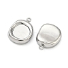 304 Stainless Steel Pendant Cabochon Settings STAS-C167-07C-P-2