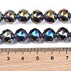 Transparent Electroplate Glass Beads Strands EGLA-N002-34C-B17-3