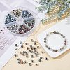 210Pcs 6 Colors Electroplated Natural Lava Rock Beads G-OC0001-97-4