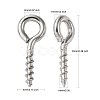Tarnish Resistant 304 Stainless Steel Screw Eye Pin Peg Bails X-STAS-L234-165C-P-2