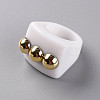 Opaque Acrylic Finger Rings RJEW-T010-11-4