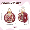 Brass Enamel Charms KK-WH0062-264-2