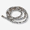 Electroplate Transparent Glass Beads Strands EGLA-A034-T6mm-M13-2