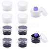 10Pcs 2 Colors Round Jewelry Clear Plastic Loose Diamond Storage Box CON-GF0001-15A-1