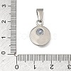 304 Stainless Steel Rhinestone Pendants STAS-A140-05B-P-3