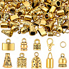 80Pcs 8 Styles Tibetan Style Alloy Cord Ends FIND-SC0022-17-1