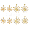 8Pcs 2 Styles Brass Micro Pave Cubic Zirconia Pendants KK-HS0015-18-1