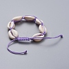 Natural Cowrie Shell Braided Beads Bracelets BJEW-JB05057-3